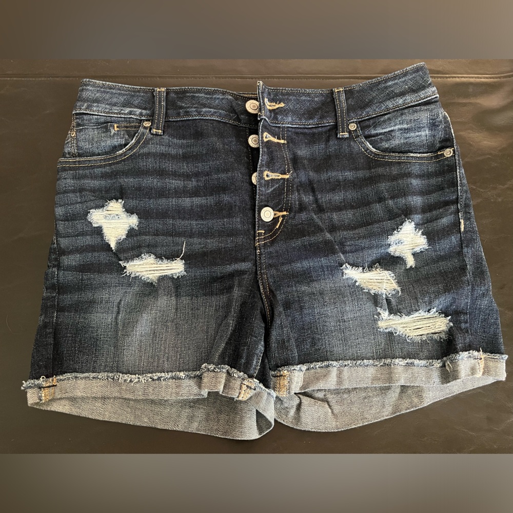 Maurice’s Size 12 High Waist Jean Shorts With Buttonfly Front